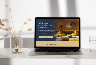 Tabu-los, Landingpage und Funnel